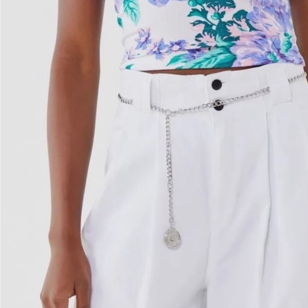 Urban Outfitters Silver Chain Belt with Medallion.